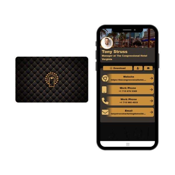 nfc digital business card black luxury