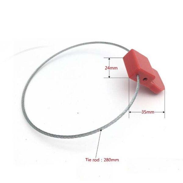 UHF RFID Security Seal Pull-Tite Steel Cable Seals RFID CABLE TIE TAG size