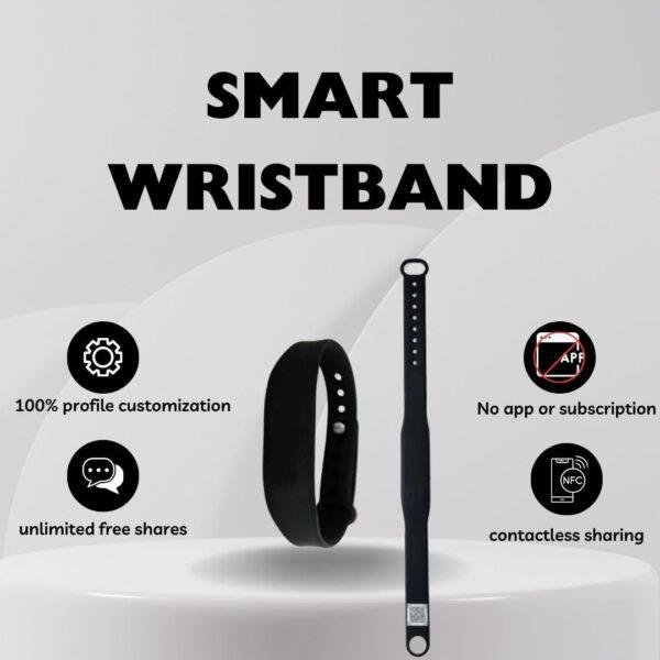 rfid nfc silicon wristband black function