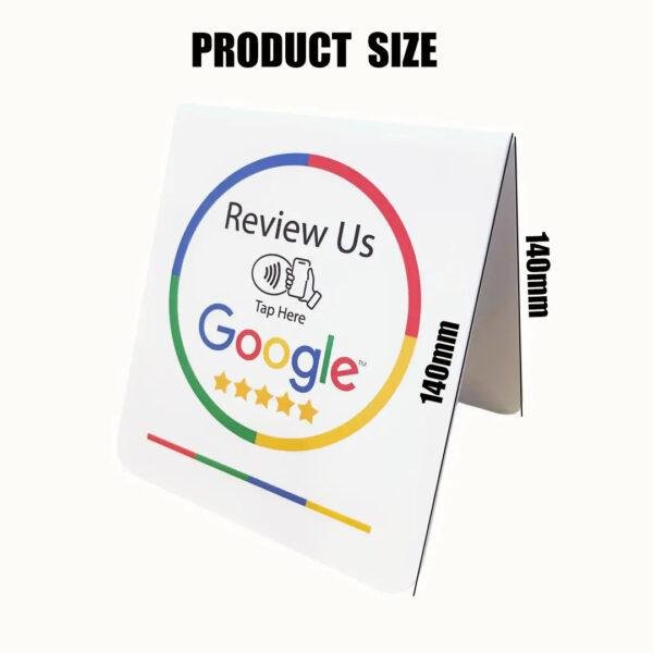 pvc nfc-google-review-stand white